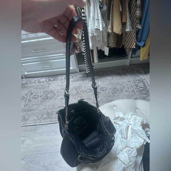 Prada Cervo Black Leather Hobo Bag with Dual Handles - Picture 8 of 14